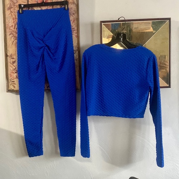 BORN PRIMITIVE WORKOUT SET HIGH WAIST LEGGING CROP TOP BODYCON WORKOUT SET L - Picture 4 of 16